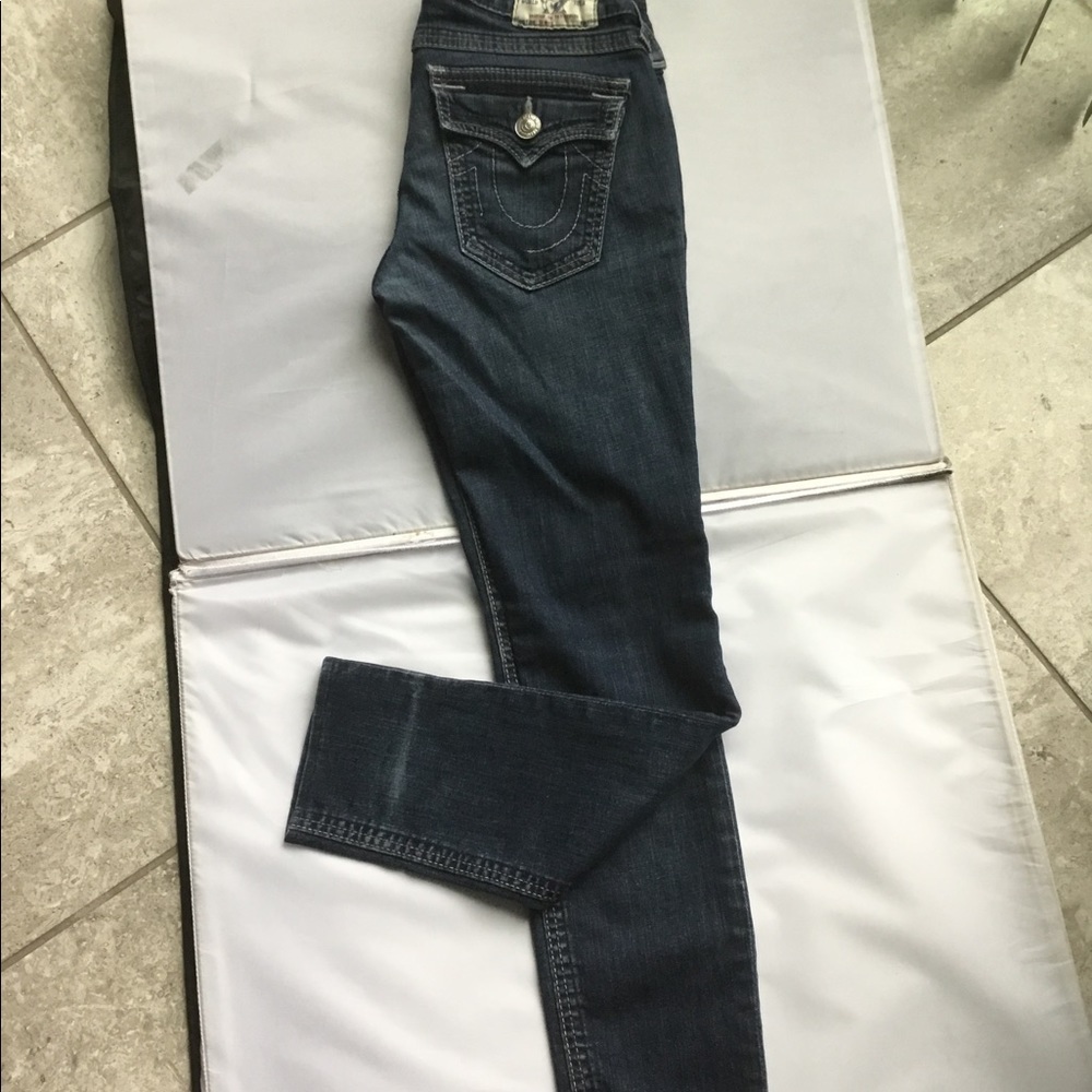 True RELIGION WORLD TOUR ANKLE JEAN SIZE 27